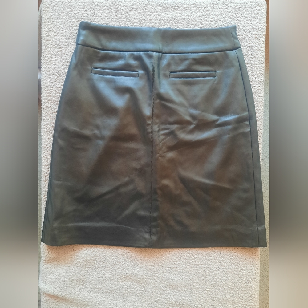 RW & CO Faux Leather Black Skirt Size 0 NEW